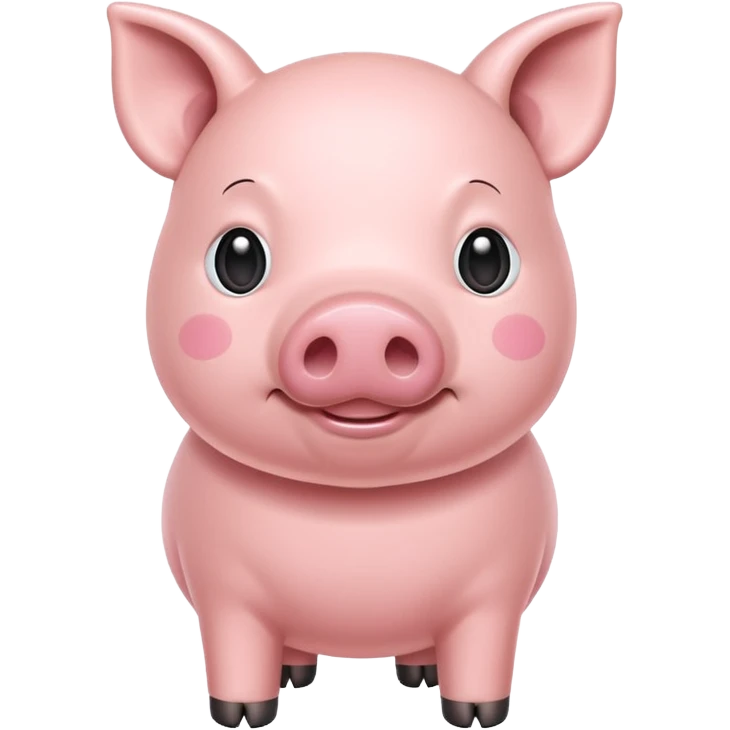 Pastel pink pig emoji