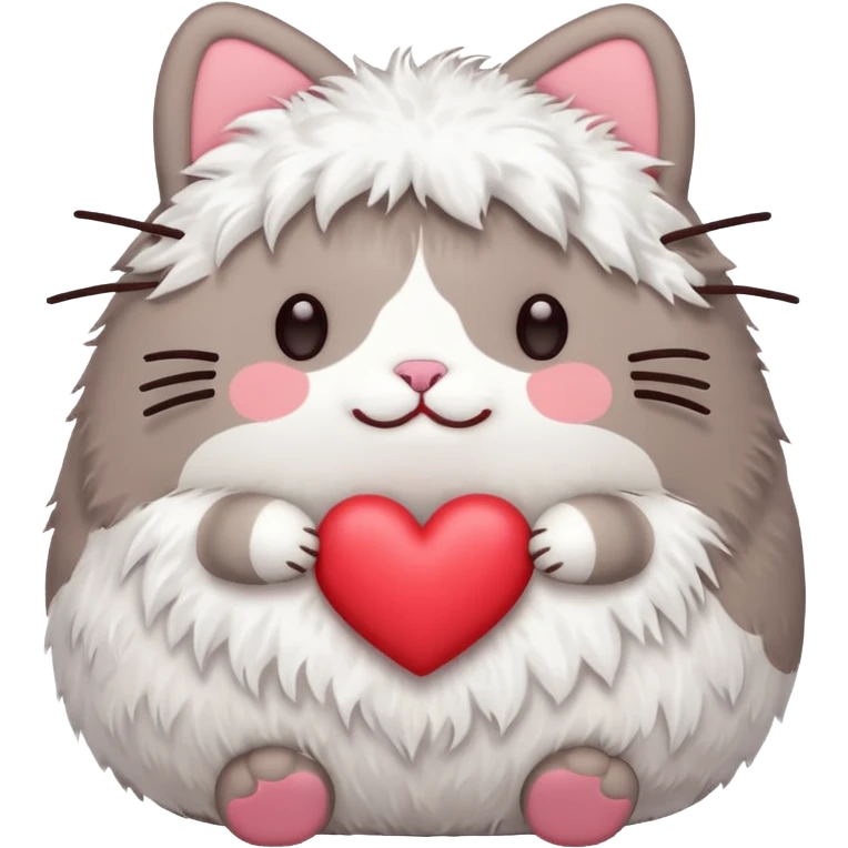 red heart pusheen  emoji