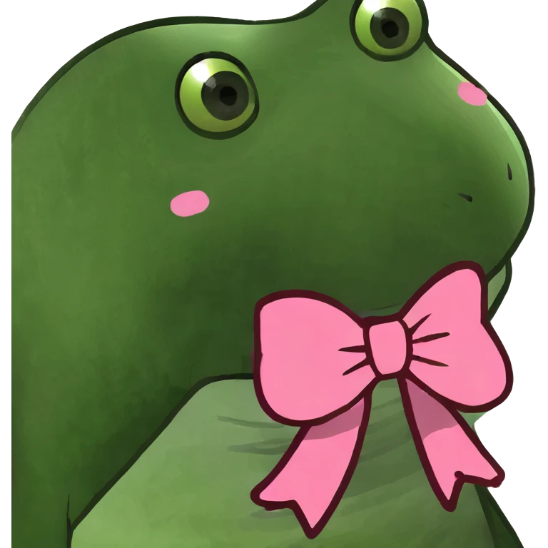 Pink bow emoji