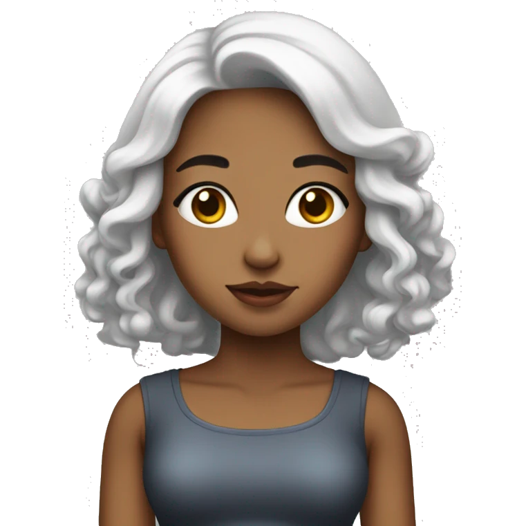 Beautiful girl with a vat emoji