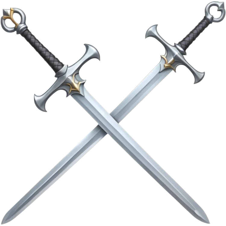 Silver knight sword — clean blade, cross guard emoji