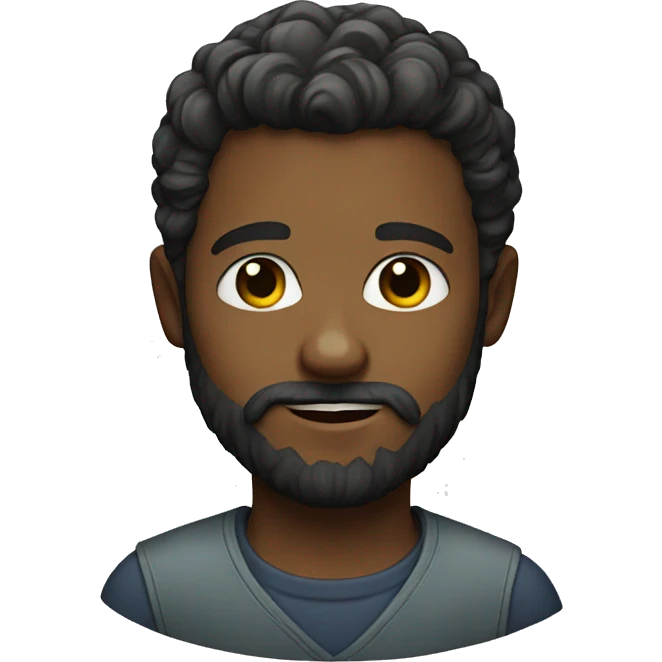 portrait of a bearded boy emoji