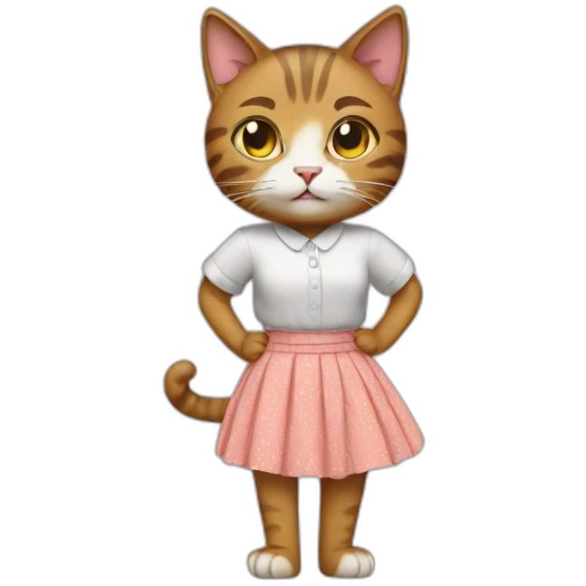 cat in skirt emoji