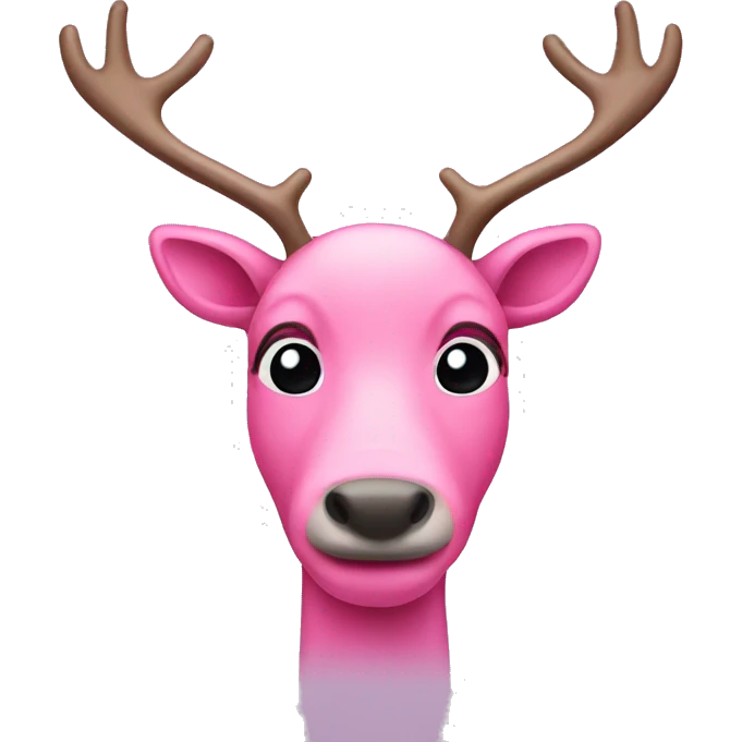 Pink reindeer emoji