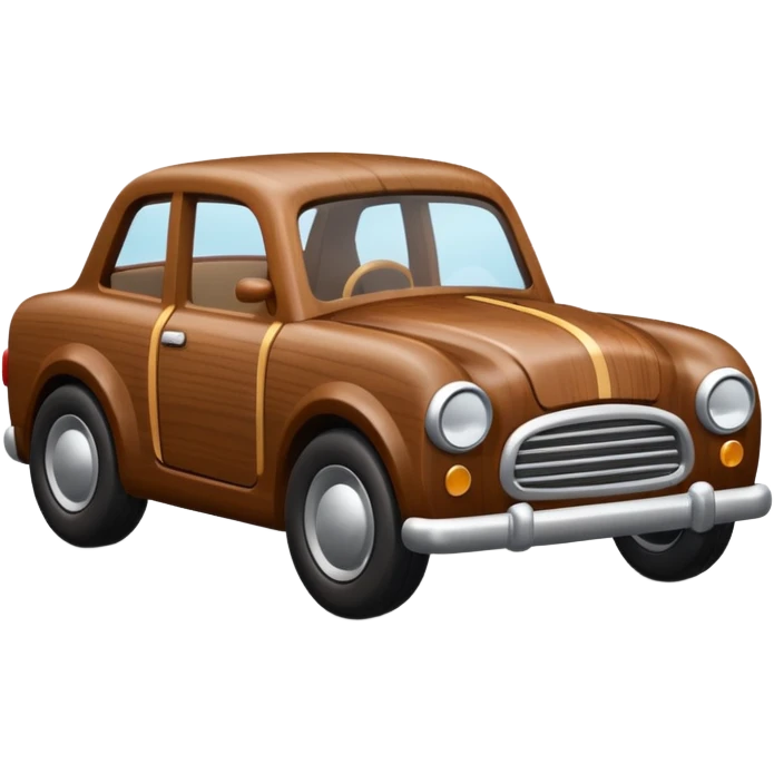 wood toy car no color only wood emoji