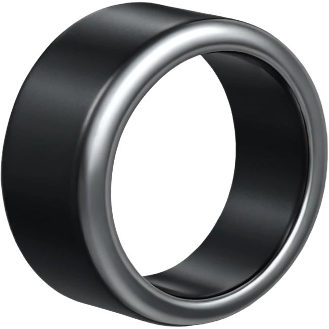 iOS emoji, minimal dark fantasy ring, black metal, flat emoji