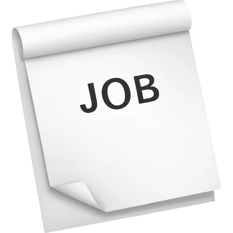 Make a emoji of a paper with the word Job on it emoji
