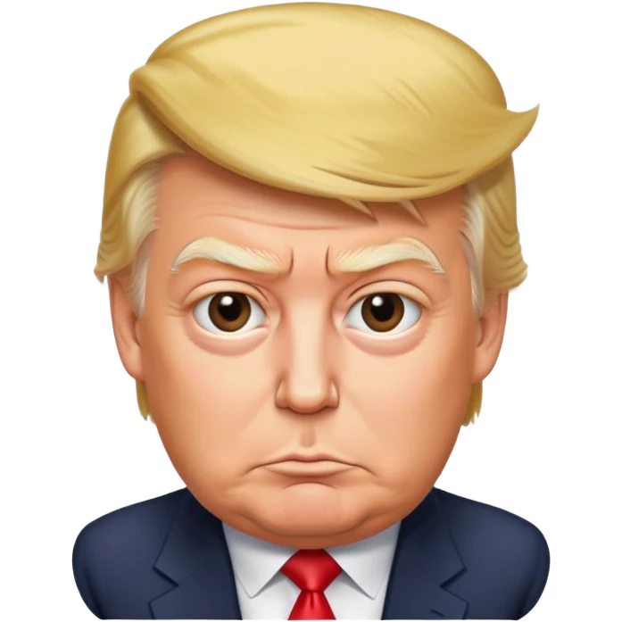 Trump with a sly expression emoji