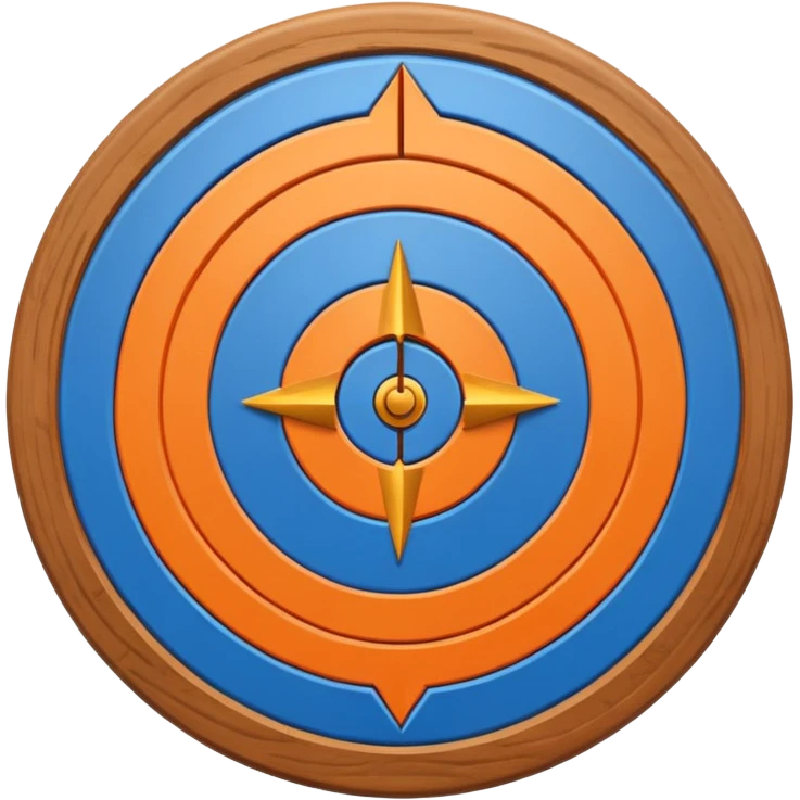 blue target with orange arrow in the center emoji