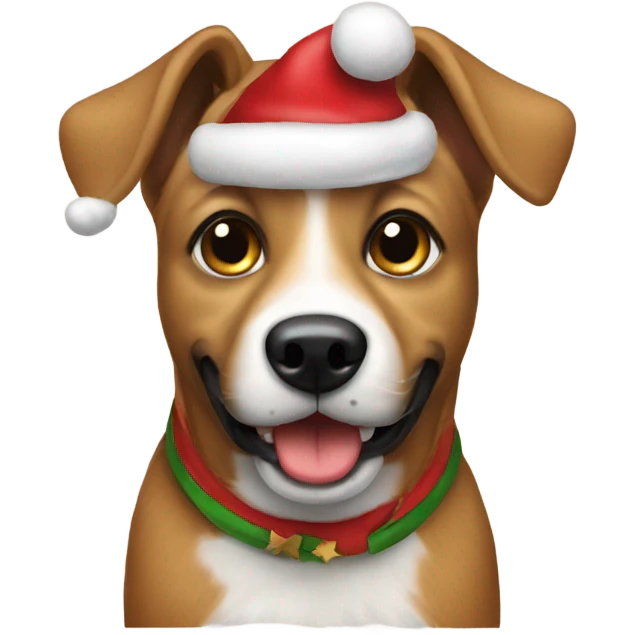Christmas dog emoji