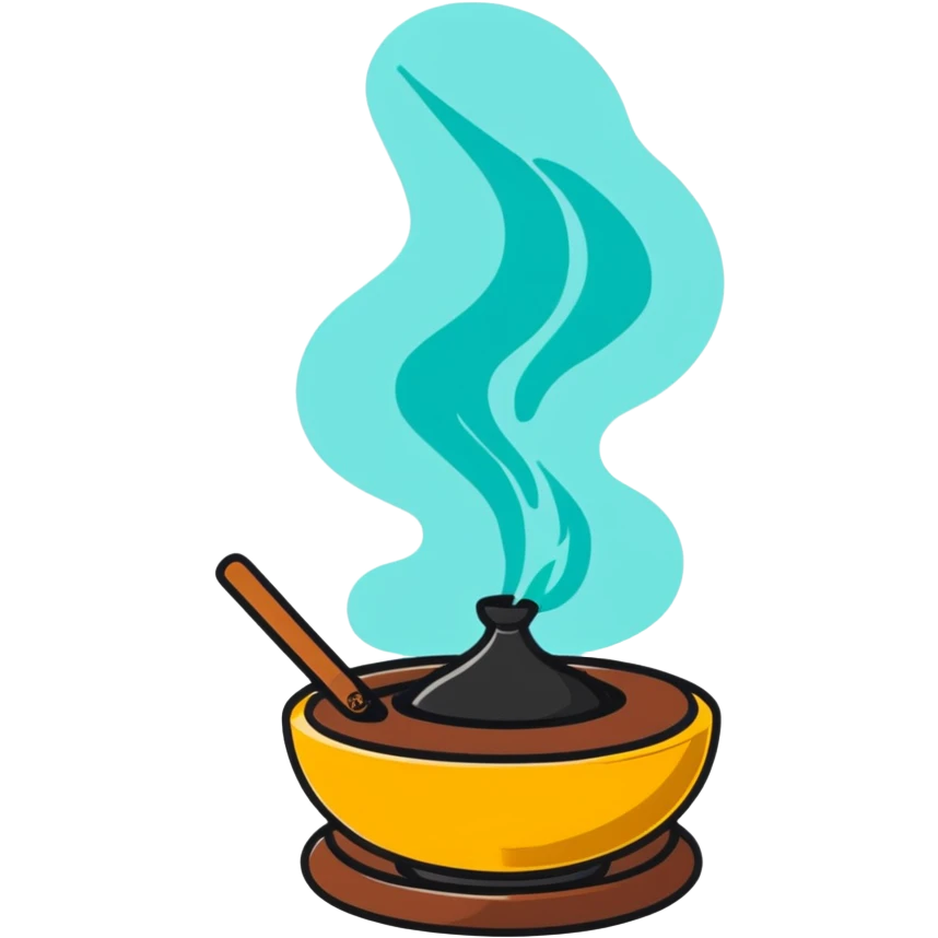 incense burner with smoke emoji