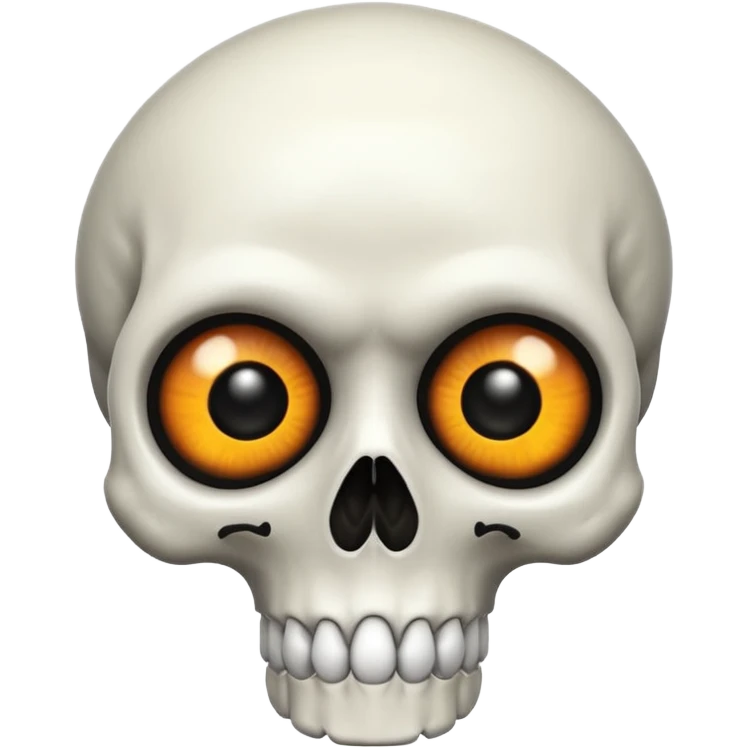 spooky skull, dark eye sockets emoji
