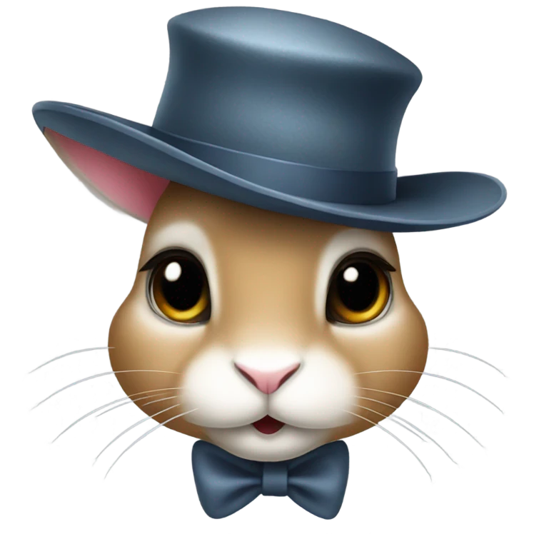 Bunny wearing hat emoji