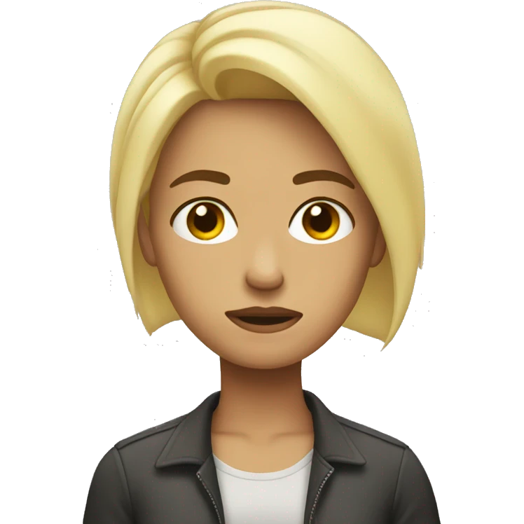 Blonde disappointed  emoji