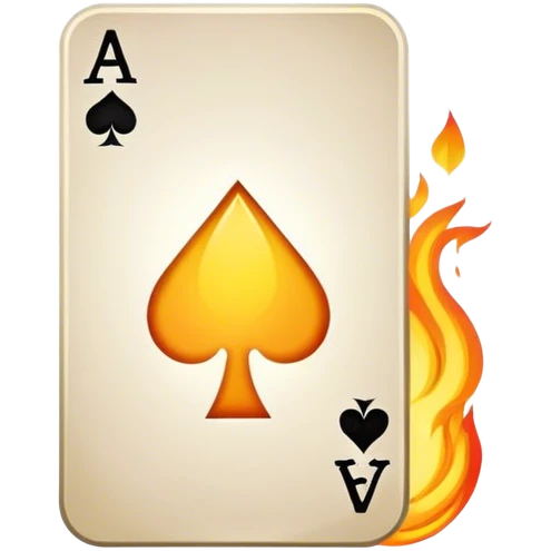 Ace of spades under a rising sun emoji