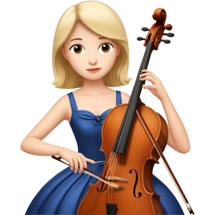 girl playing cello emoji