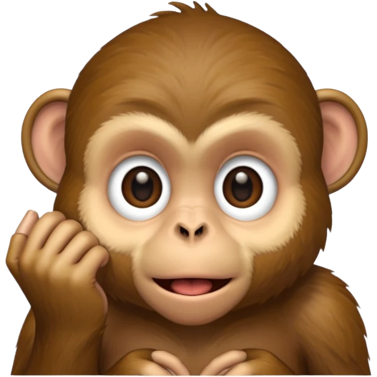 A monkey covering his mouth  emoji