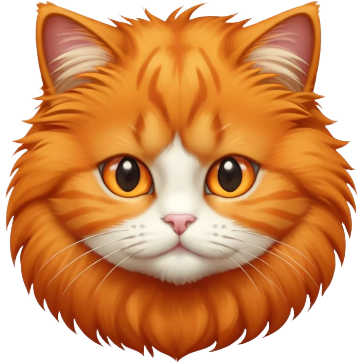 Orange Cat with eyes facing each other emoji