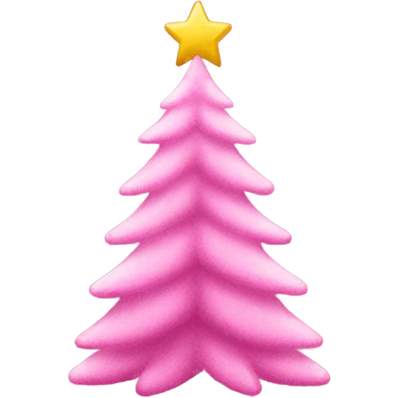 Pink christmas tree emoji