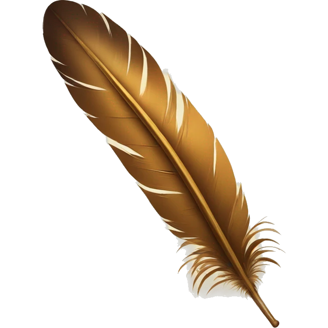 a feather quill and a SCROLL emoji