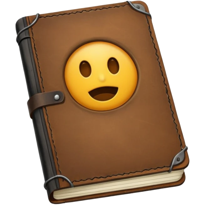 A beat up field notebook emoji