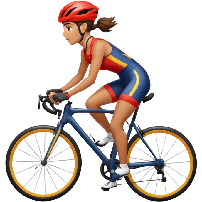 spanish female athlete cycling emoji