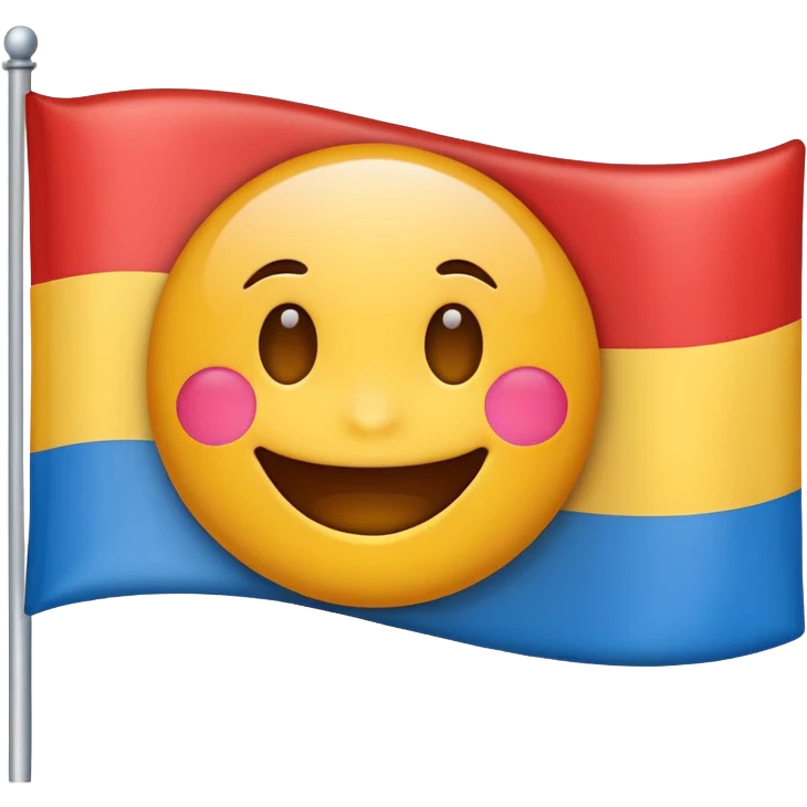 une emoticone avec un drapeau pour dire win emoji