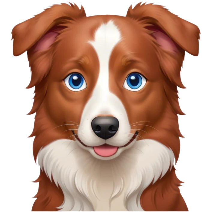 Red australian shepherd blue eyes emoji