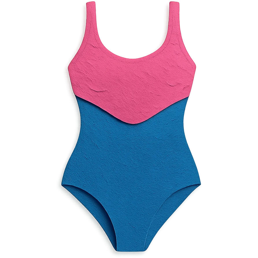 one-piece swimsuit, paper-craft style illustration emoji