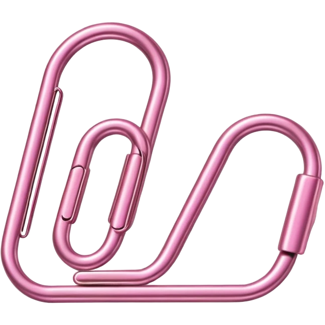 pink paperclip emoji