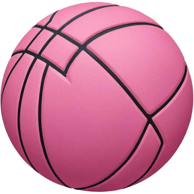 Pink basketball emoji