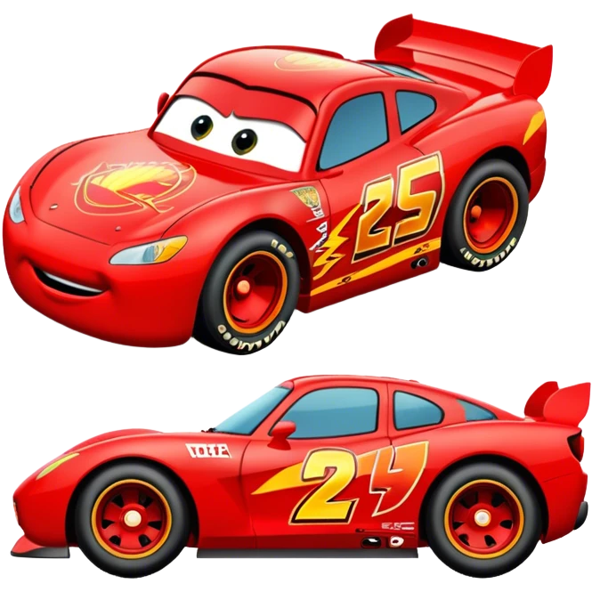 Do a emoji where it is a car but Lightning mcqueen emoji