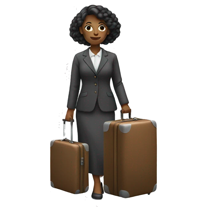 women with a suitcase emoji