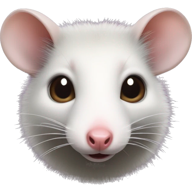 opossum looking straight again with a tear drop emoji