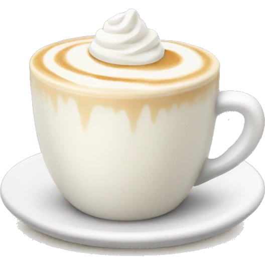 White cream latte  emoji