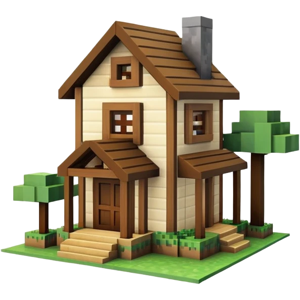 Minecraft house emoji