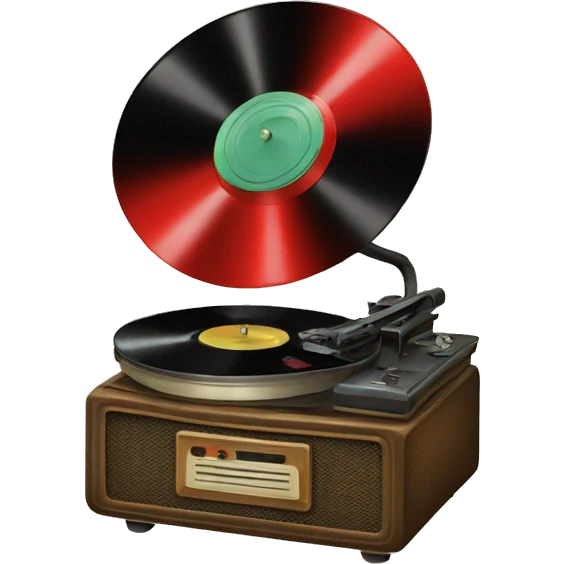 Vintage record player emoji
