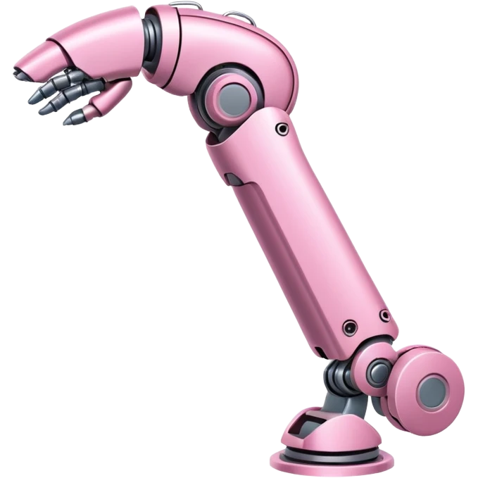 pink robotic cybernatic arm emoji