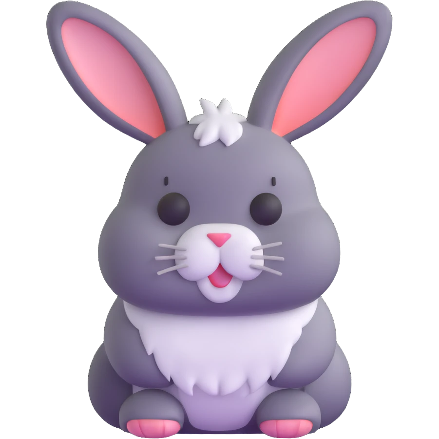 fluffy rabbit lapin emoji