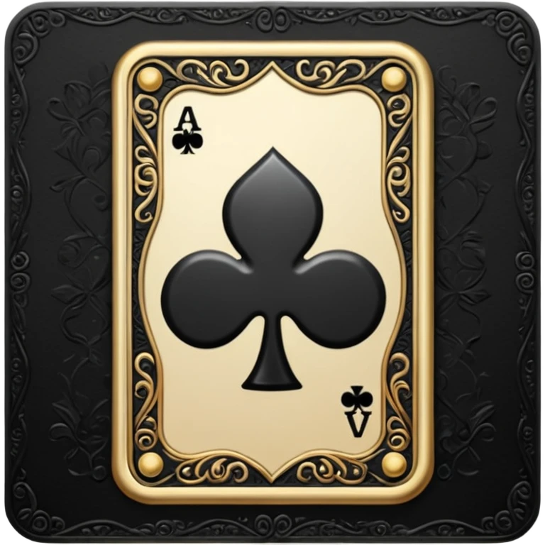 Create emoji for ace card by clubs logo emoji