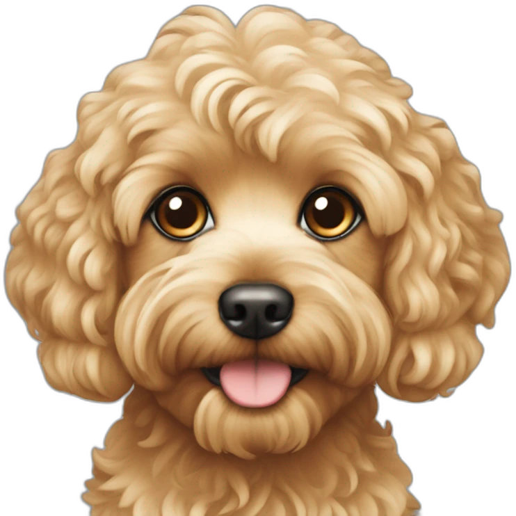 Blonde cavapoo emoji