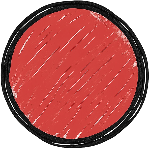red circle icon, hand drawn, no fill emoji