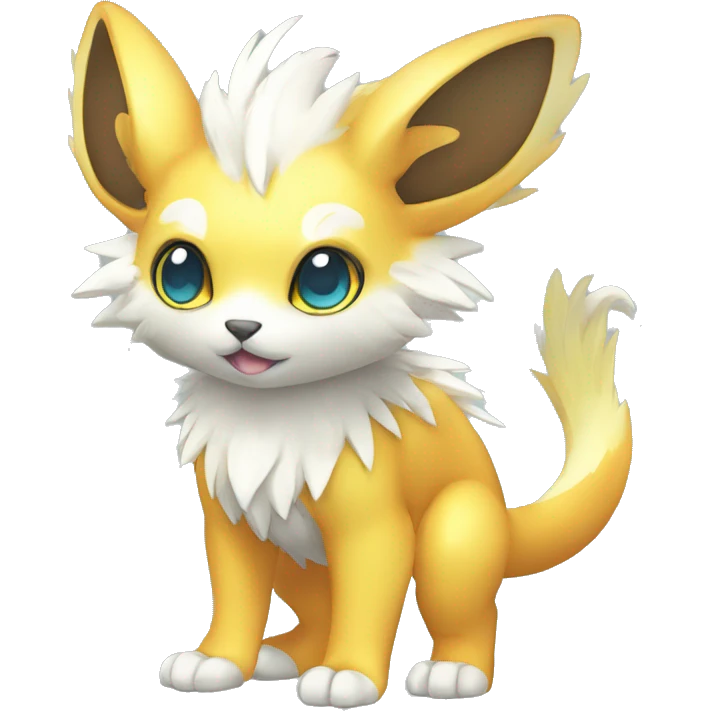 Cute cool shiny colorful fantasy animal hybrid Fakemon full body emoji