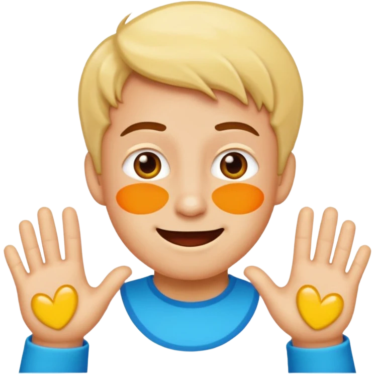Simon from Sprunki, phase 2, playful gesture, colorful and bold emoji style emoji