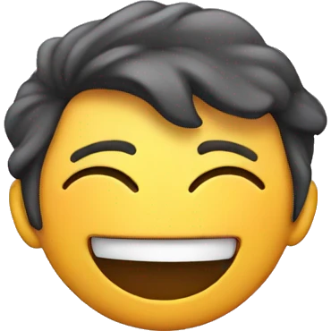 smile and laugh but nervous emoji