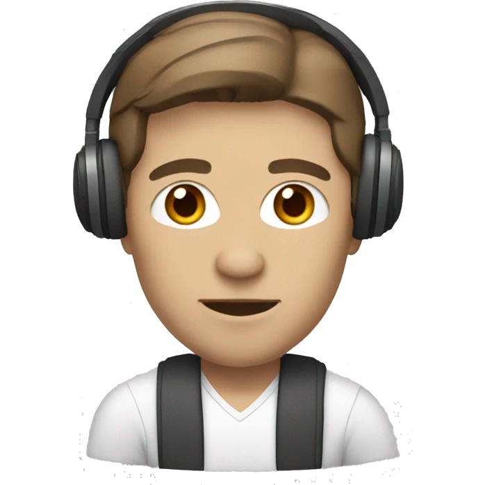 football coach with headset white skin brown hair no glasses emoji