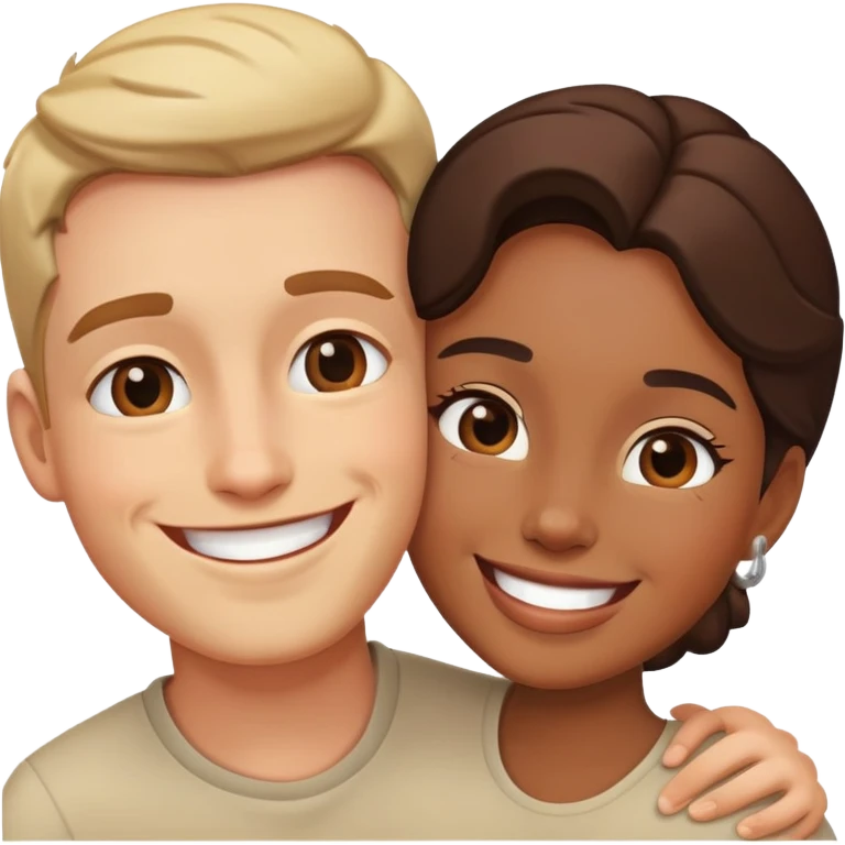 happy couple enjoying a moment emoji
