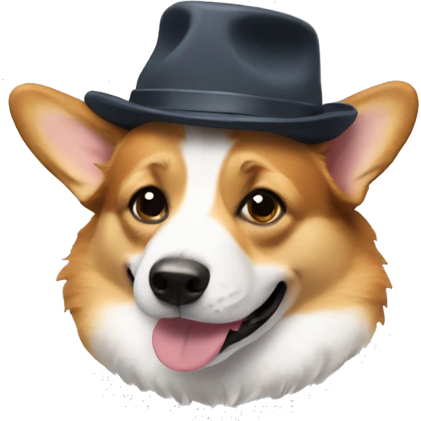 Corgi in hat emoji
