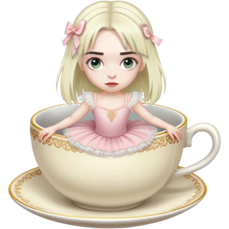 billie eilish as ballerina in a cup emoji