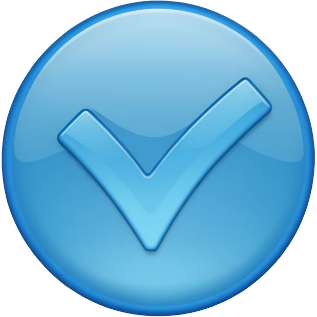 blue check mark emoji